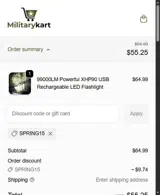 SPRING15 coupon verification screenshot