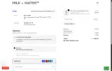 MILK & WATER coupon verification screenshot