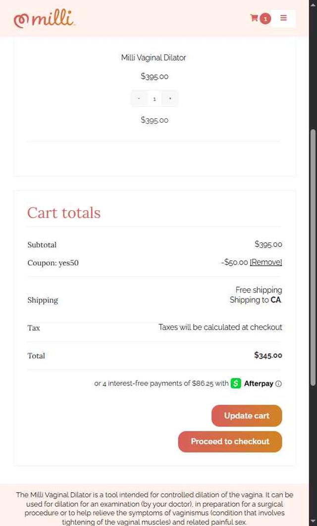 Hello Milli checkout page showing Hello Milli promo code box | Screenshot taken by SimplyCodes community member on Jun 25, 2025