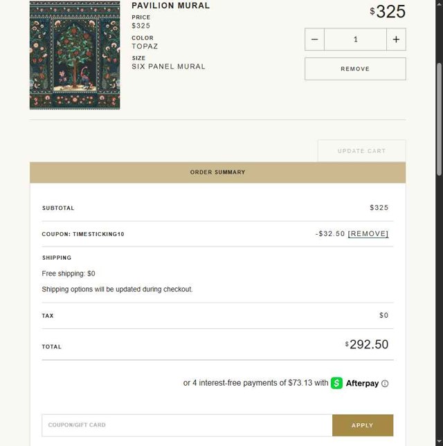 Milton And King checkout page showing Milton And King coupon code box | Screenshot taken by SimplyCodes community member on May 16, 2025