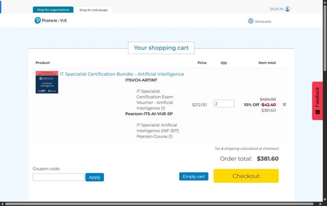 mindhub checkout page showing mindhub coupon code box | Screenshot taken by SimplyCodes community member on May 23, 2025