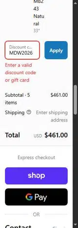 MDW2026 coupon verification screenshot