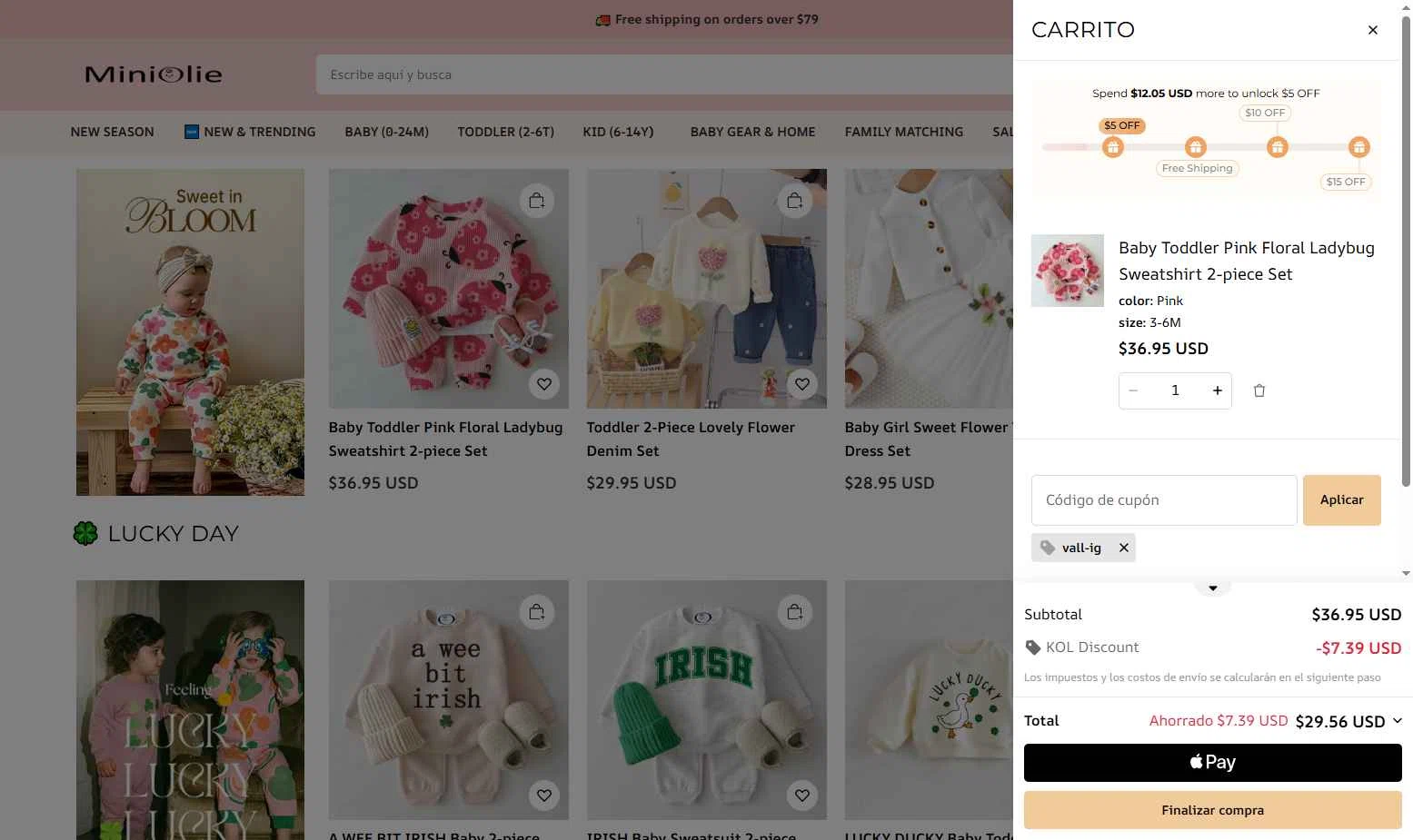 MiniOlie checkout page showing MiniOlie coupon code box | Screenshot taken by SimplyCodes community member on Feb 11, 2026