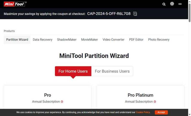 MiniTool checkout page showing MiniTool coupon code box | Screenshot taken by SimplyCodes community member on Jul 7, 2025