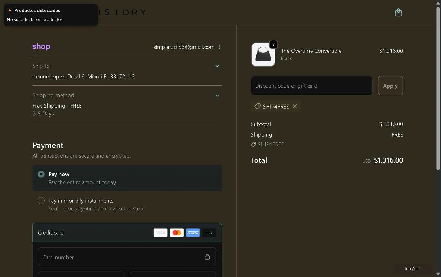 Minor History checkout page showing Minor History promo code box | Screenshot taken by SimplyCodes community member on Nov 15, 2025