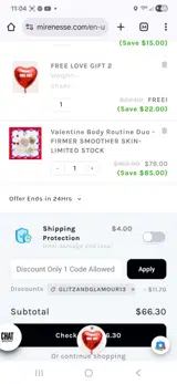 Mirenesse coupon verification screenshot