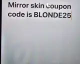 BLONDE25 coupon verification screenshot