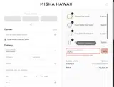 MishaHawaii coupon verification screenshot