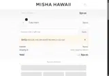 MishaHawaii coupon verification screenshot