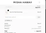 MishaHawaii coupon verification screenshot