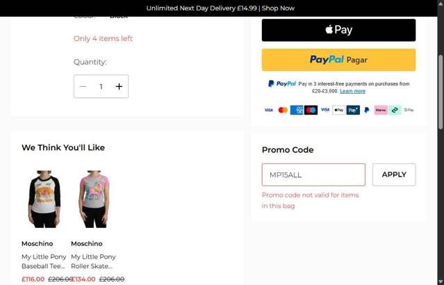 MissPap checkout page showing MissPap discount code box | Screenshot taken by SimplyCodes community member on Aug 7, 2025