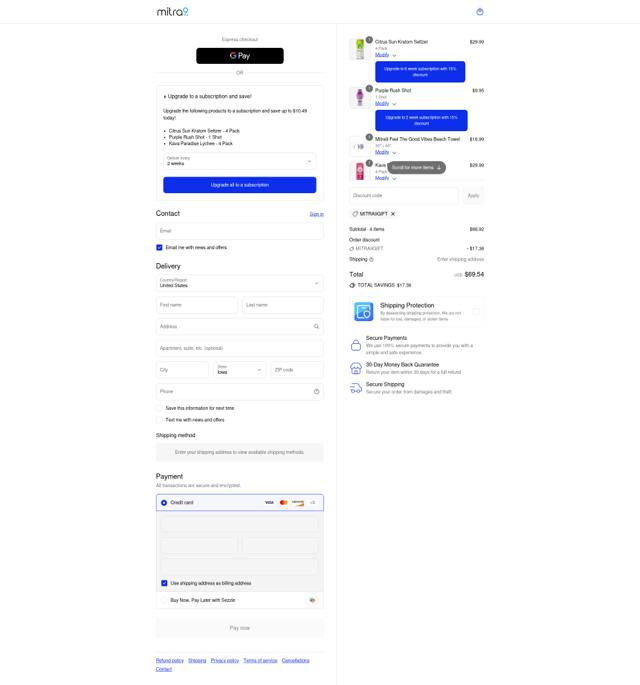Mitra9 checkout page showing Mitra9 discount code box | Screenshot taken by SimplyCodes community member on Sep 13, 2025