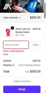 MK1 Boxing coupon verification screenshot