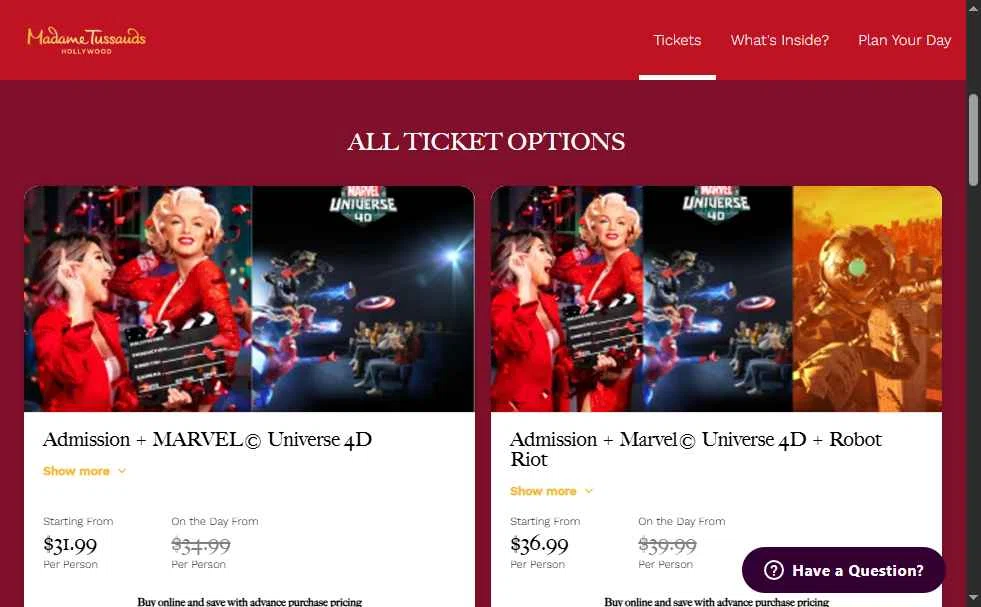 Madame Tussauds Las Vegas checkout page showing Madame Tussauds Las Vegas promo code box | Screenshot taken by SimplyCodes community member on Jan 25, 2026