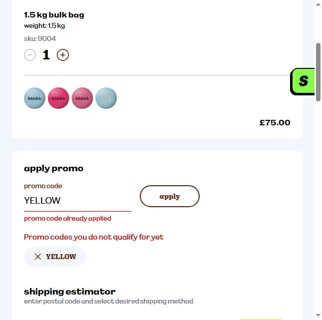 M&M's checkout page showing M&M's promo code box | Screenshot taken by SimplyCodes community member on Dec 16, 2025