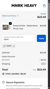 10OFF coupon verification screenshot