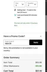 Minnesota Timberwolves coupon verification screenshot