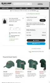 Minnesota Wild Shop coupon verification screenshot