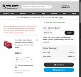 Minnesota Wild Shop coupon verification screenshot