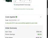 Minnesota Wild Shop coupon verification screenshot