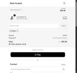 Mob Hookah coupon verification screenshot