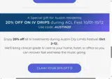 AUSTIN20 coupon verification screenshot