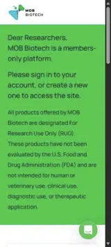 MOB Peptides LLC coupon verification screenshot