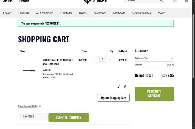 Modular Driven Technologies checkout page showing Modular Driven Technologies promo code box | Screenshot taken by SimplyCodes community member on Jul 17, 2025