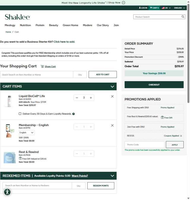 Modere checkout page showing Modere promo code box | Screenshot taken by SimplyCodes community member on Aug 13, 2025