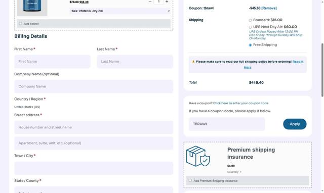 Modern Aminos checkout page showing Modern Aminos discount code box | Screenshot taken by SimplyCodes community member on Sep 13, 2025