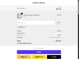 Modern Mirrors coupon verification screenshot