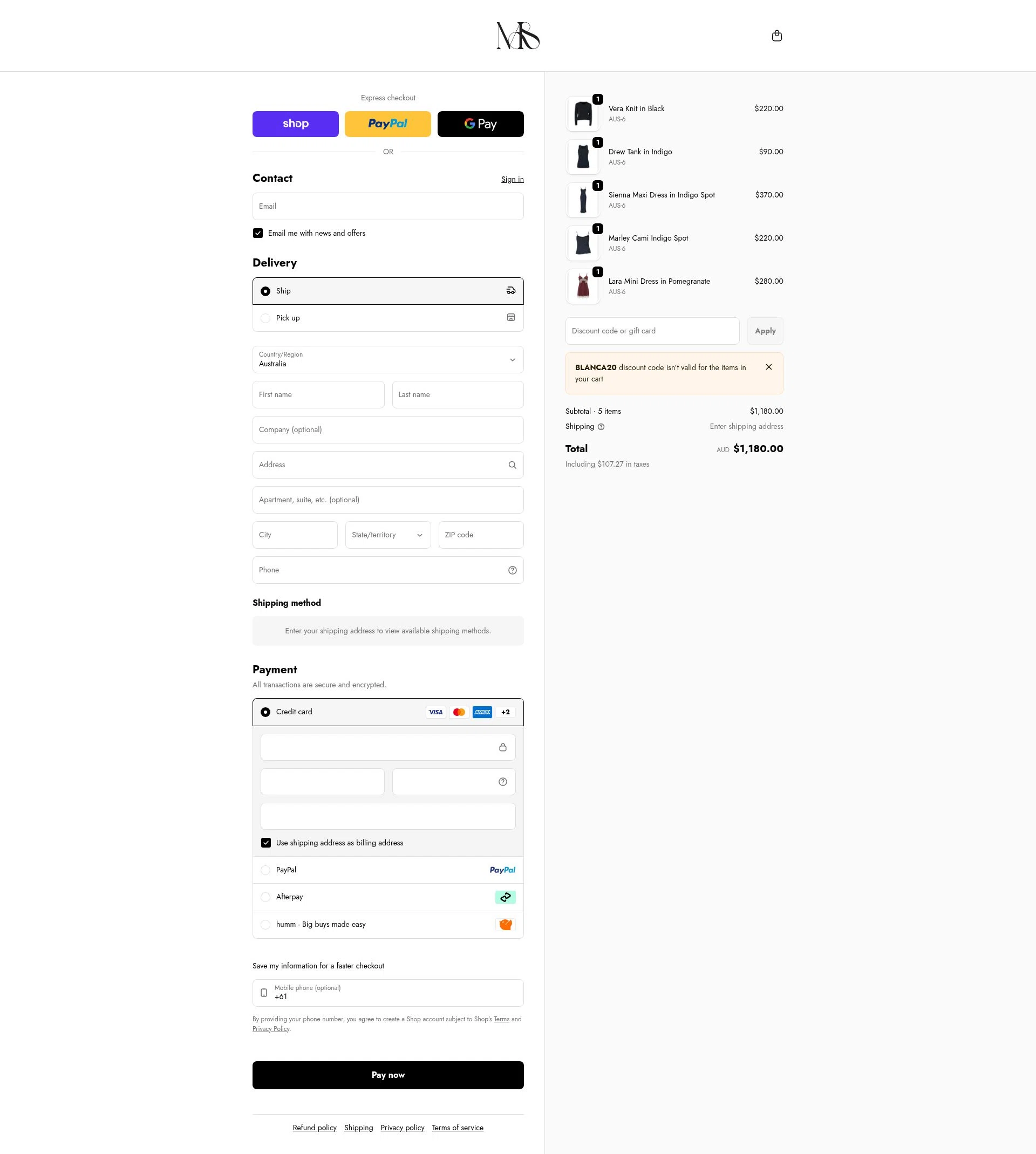 Mode Sportif checkout page showing Mode Sportif discount code box | Screenshot taken by SimplyCodes community member on Feb 18, 2026