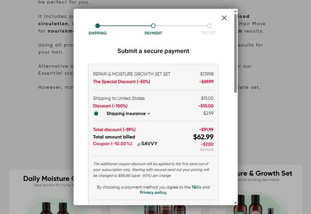Moerie Beauty checkout page showing Moerie Beauty coupon code box | Screenshot taken by SimplyCodes community member on Aug 2, 2025