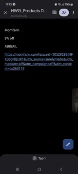 Momfann coupon verification screenshot