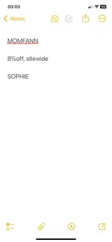Momfann coupon verification screenshot