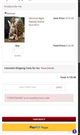CHRISTMAS40 coupon verification screenshot