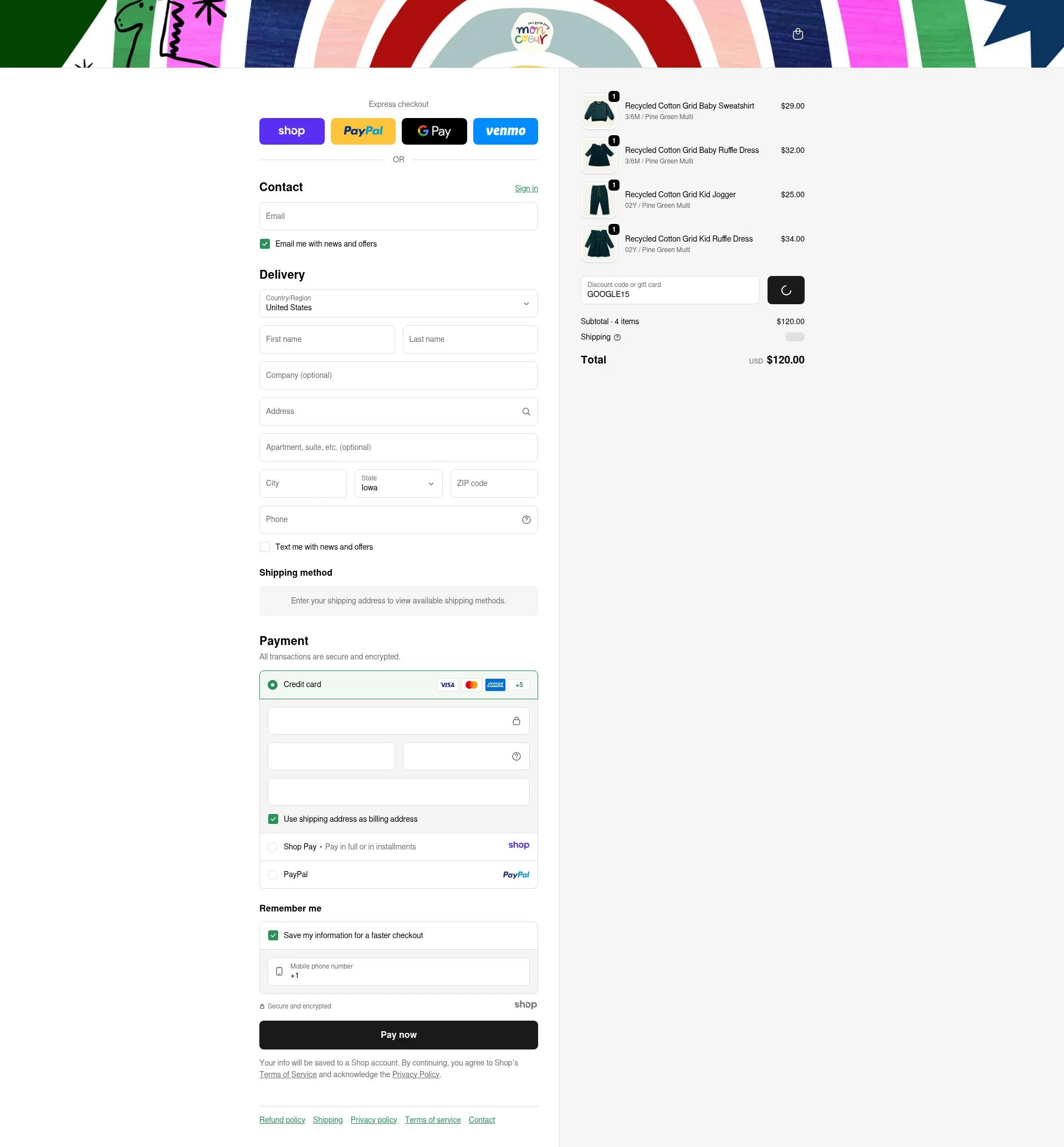 Mon Coeur checkout page showing Mon Coeur promo code box | Screenshot taken by SimplyCodes community member on Dec 29, 2025