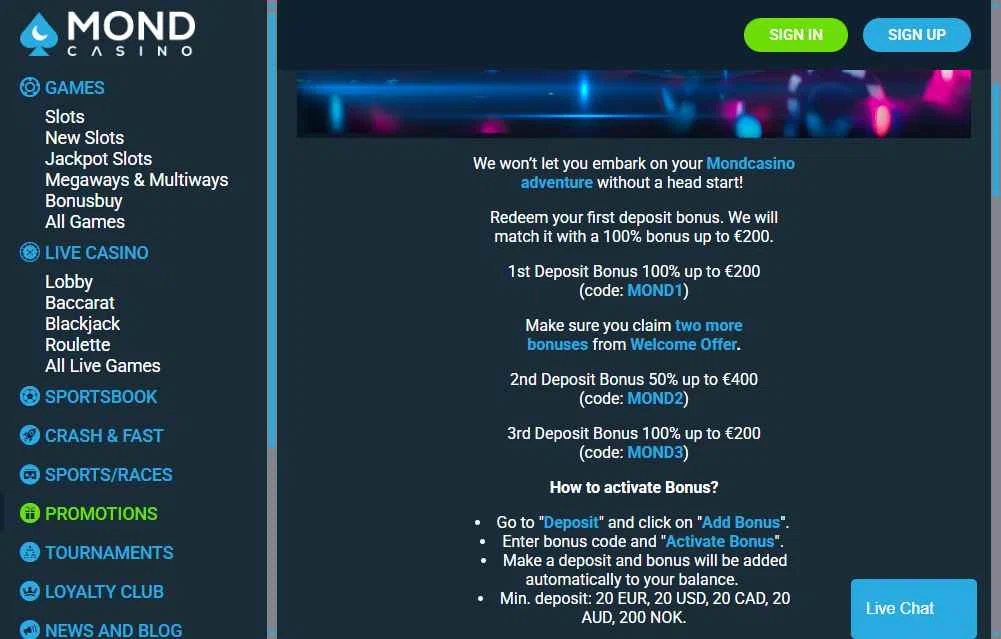 Mond Casino checkout page showing Mond Casino promo code box | Screenshot taken by SimplyCodes community member on Jun 26, 2025