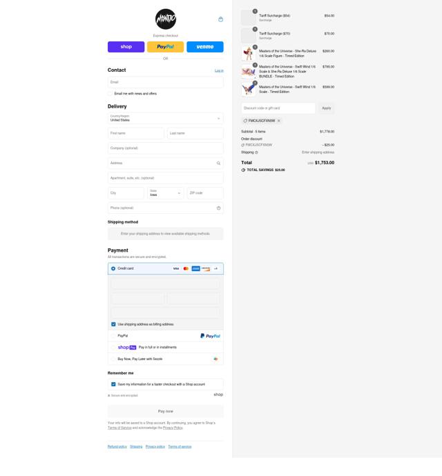 Mondo Shop checkout page showing Mondo Shop discount code box | Screenshot taken by SimplyCodes community member on Aug 9, 2025