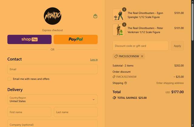 Mondo Shop checkout page showing Mondo Shop discount code box | Screenshot taken by SimplyCodes community member on Aug 11, 2025