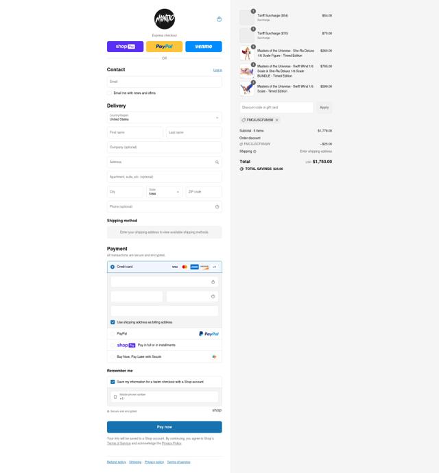 Mondo Shop checkout page showing Mondo Shop discount code box | Screenshot taken by SimplyCodes community member on Aug 11, 2025