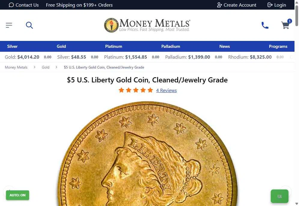 Money Metals Exchange checkout page showing Money Metals Exchange promo code box | Screenshot taken by SimplyCodes community member on Nov 9, 2025
