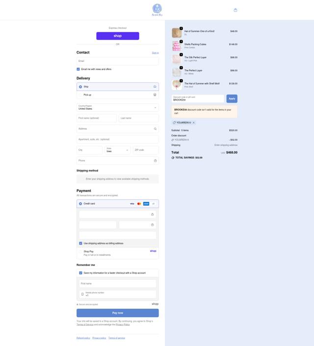 Monogram Mary checkout page showing Monogram Mary promo code box | Screenshot taken by SimplyCodes community member on Sep 25, 2025