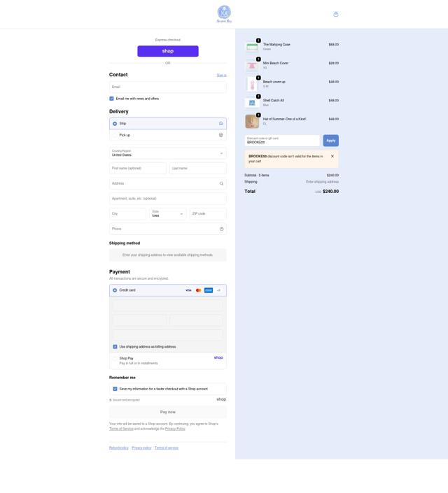 Monogram Mary checkout page showing Monogram Mary promo code box | Screenshot taken by SimplyCodes community member on Oct 3, 2025