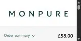 MONPURE20 coupon verification screenshot
