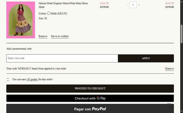 Monsoon UK checkout page showing Monsoon UK promo code box | Screenshot taken by SimplyCodes community member on Jul 6, 2025