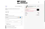 Mons Royale coupon verification screenshot