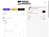 Mons Royale coupon verification screenshot