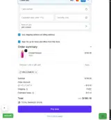 WELCOME10 coupon verification screenshot