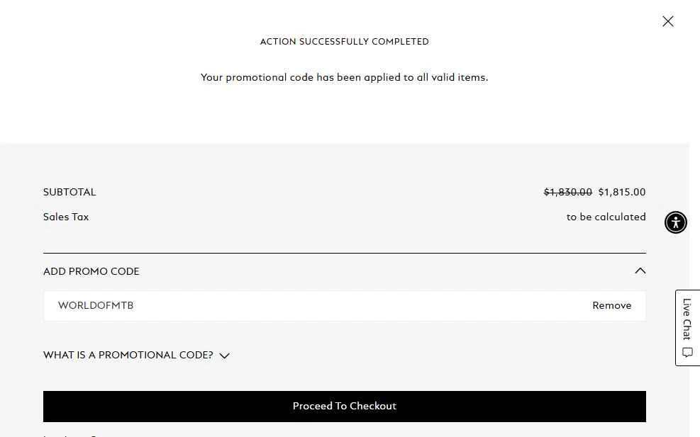 Montblanc checkout page showing Montblanc promo code box | Screenshot taken by SimplyCodes community member on Dec 16, 2025